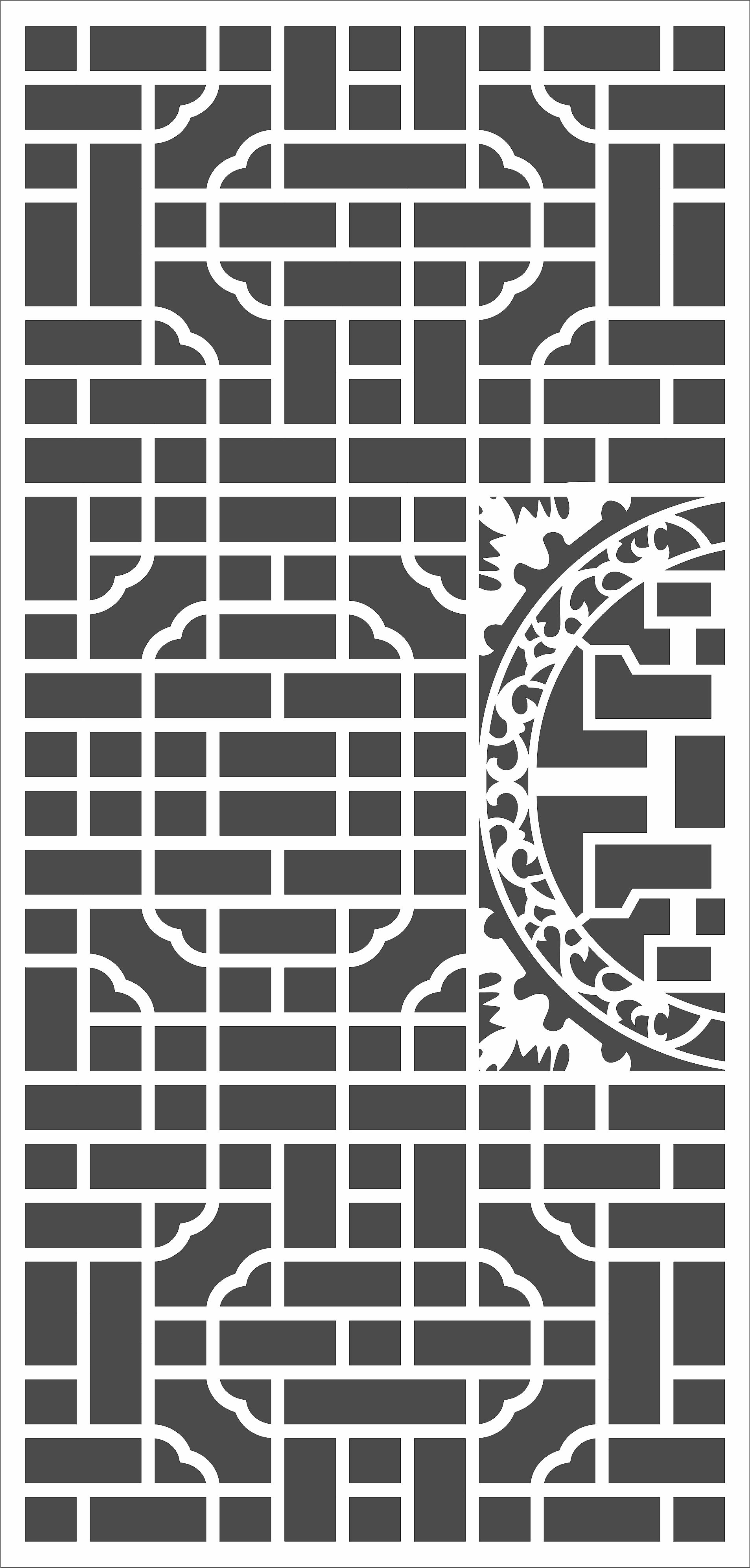 Room Divider Pattern Partition Screen For Laser Cut Free Vector File