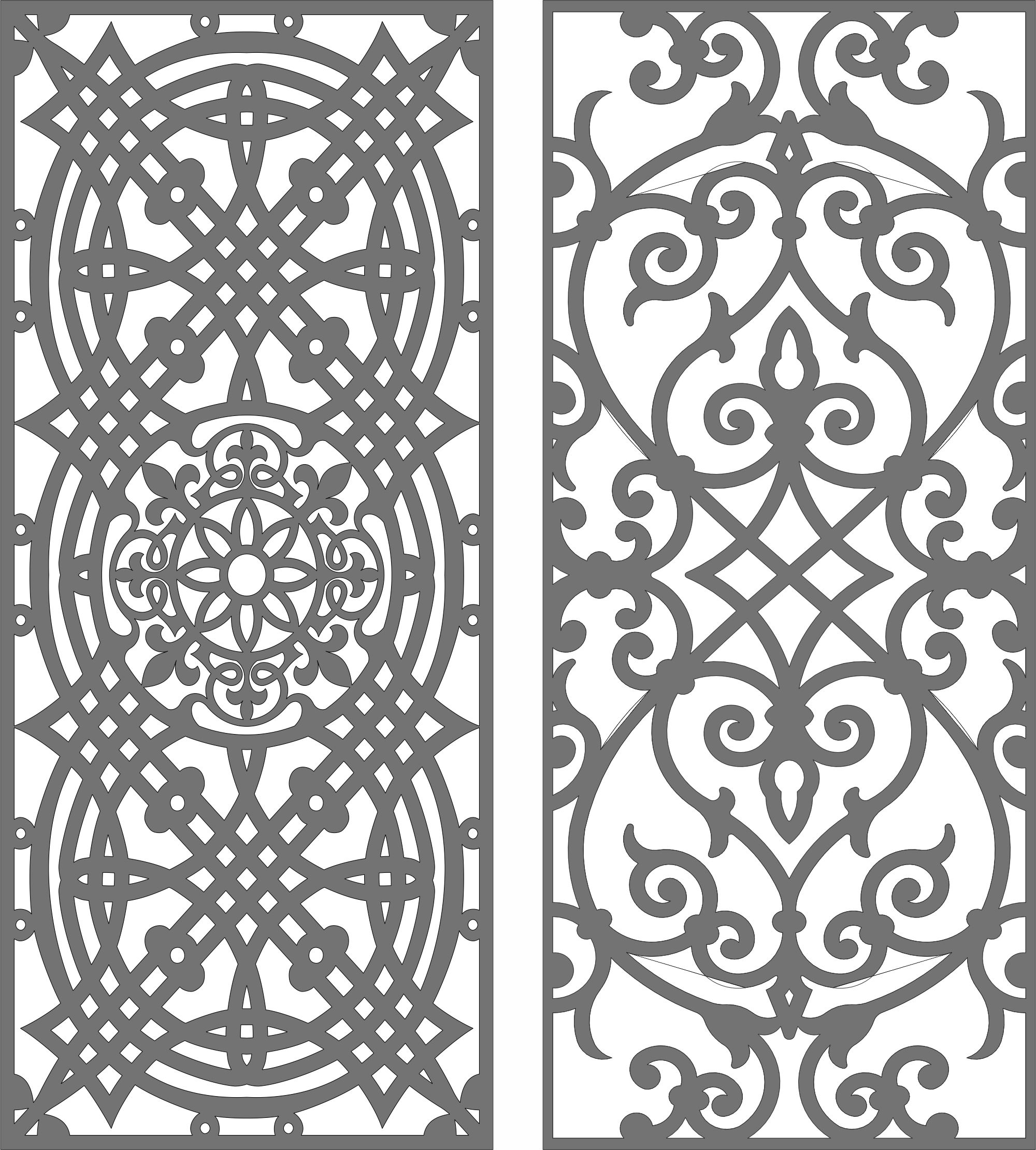 Room Divider Seamless Floral Lattice For Laser Cut Free Vector File