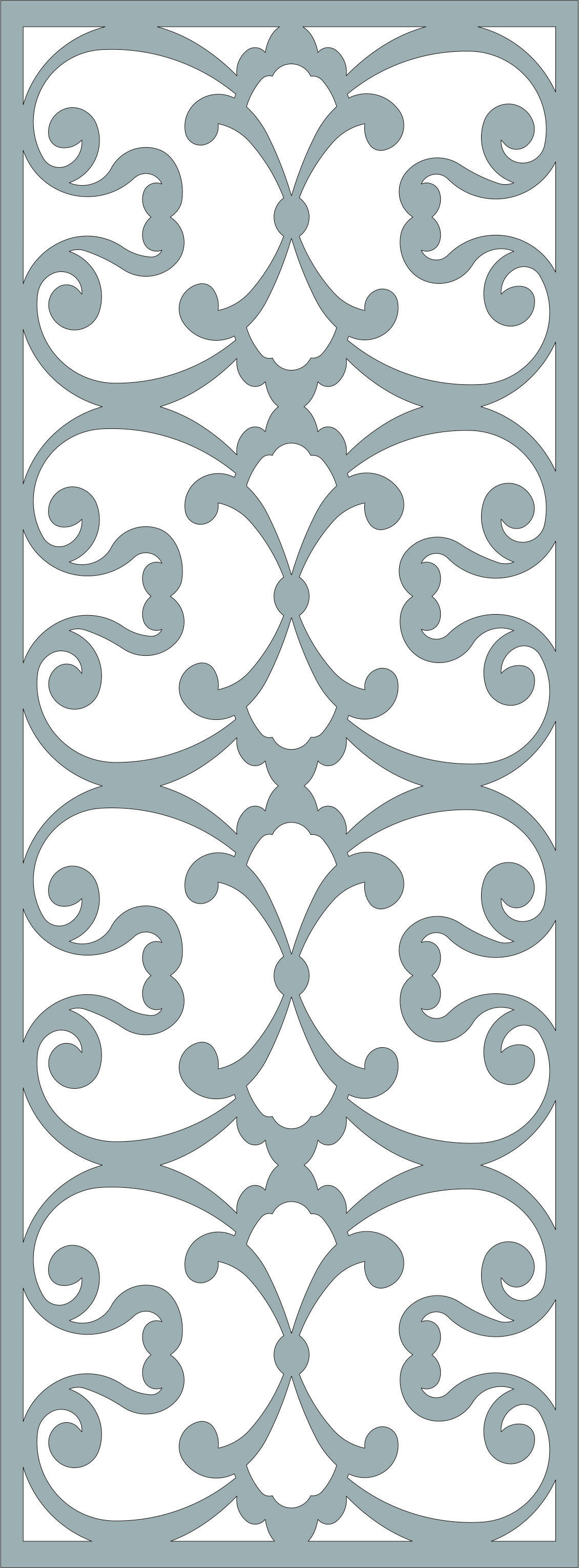 Room Divider Seamless Floral Lattice Stencil For Laser Cutting Free Vector File