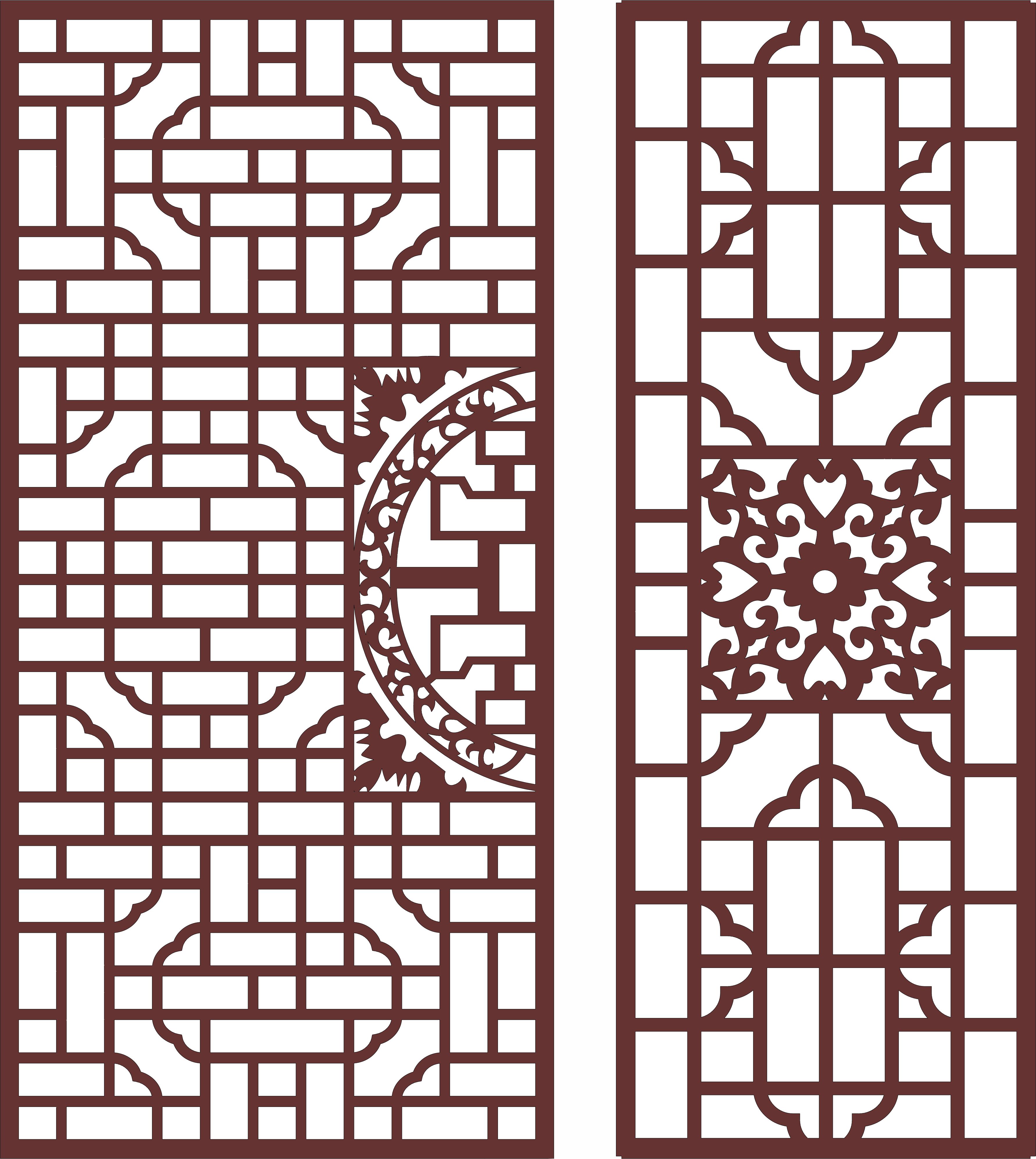 Room Partition Divider Pattern For Laser Cutting Free DXF File