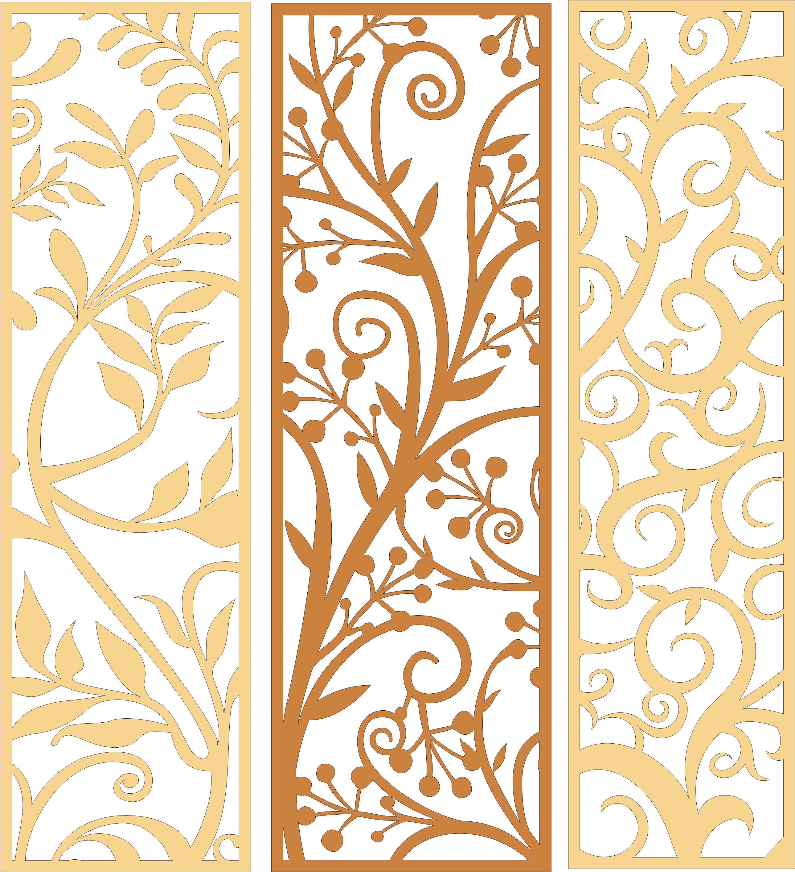 Room Screen Separator Seamless Design For Laser Cut Free Vector File