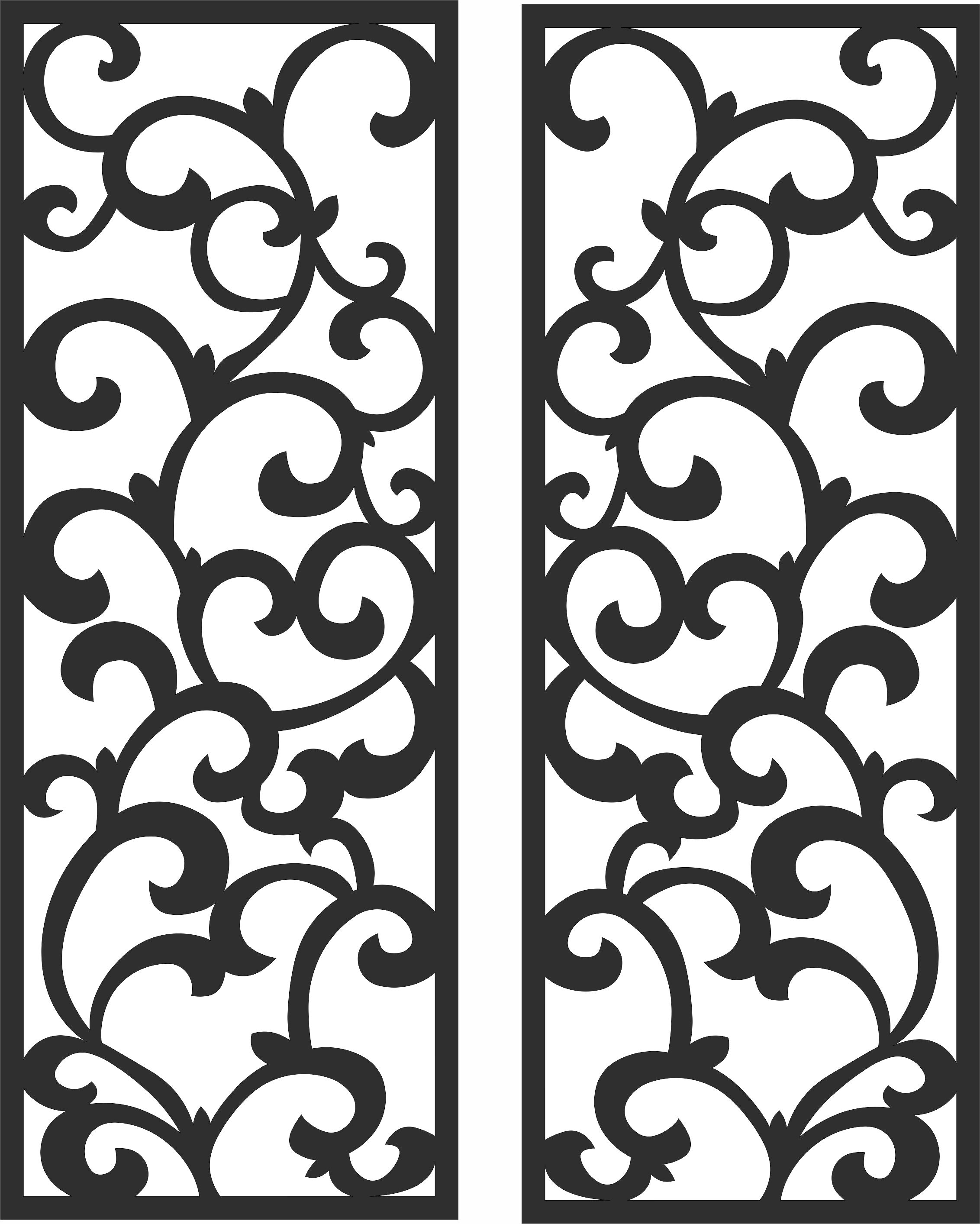 Room Separator Seamless Floral Screen Design For Laser Cut Free Vector File