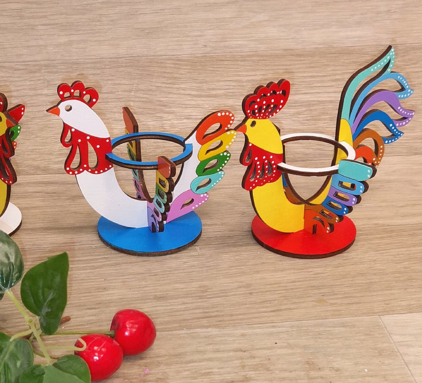 Rooster Egg Holder Easter Decorations For Laser Cut Free Vector File