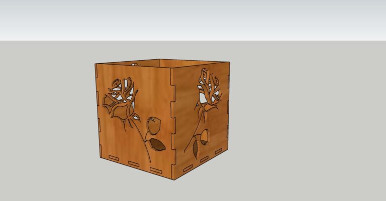 Rose Box For March 8 For Laser Cut Free Vector File