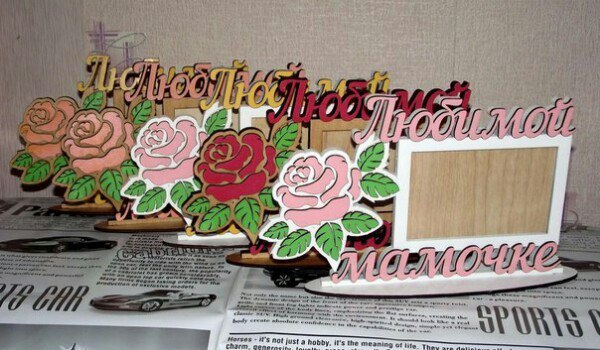 Rose Design Photo Frame Ideas Laser Cut Free Vector File