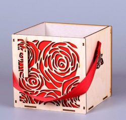 Rose Gift Box For Laser Cut Cnc Free DXF File