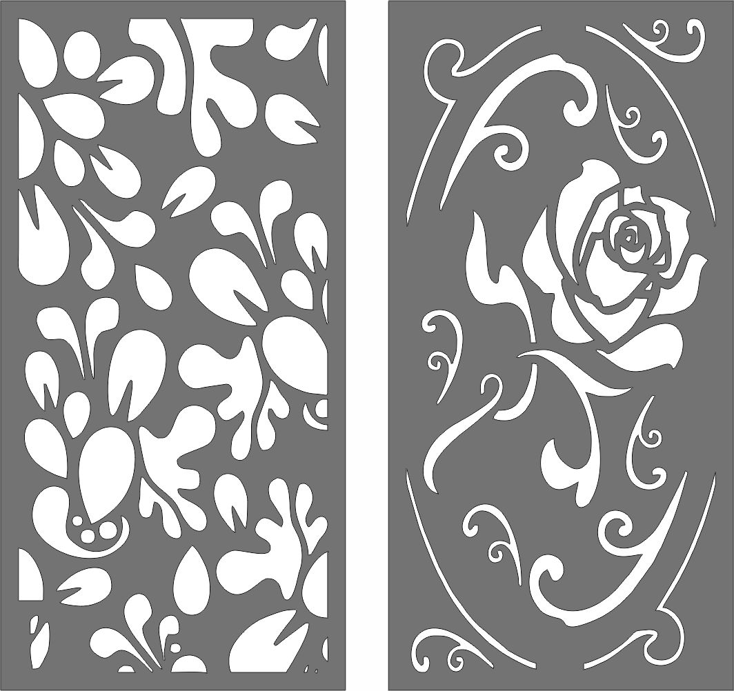 Roses In Leaf Dust Lattice Design Free DXF File