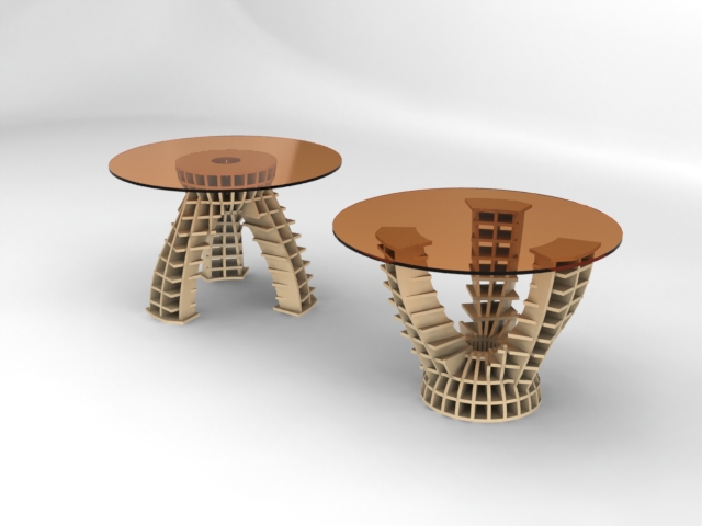 Round Table Design Free DXF File