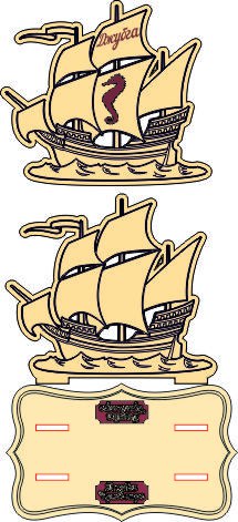 Sailing Pirate Ship For Laser Cut Free Vector File