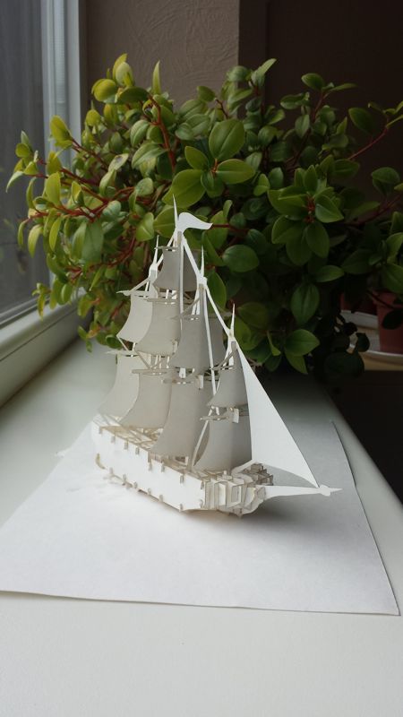 Sailing Ship 3d Puzzle For Laser Cut Free Vector File