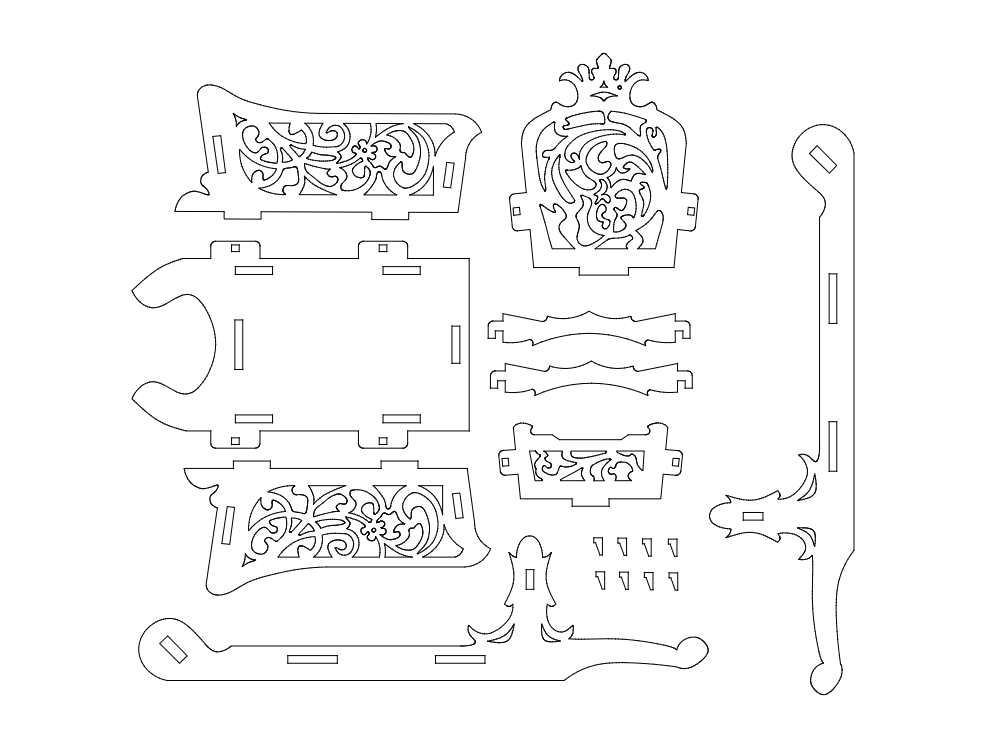 Dxf чертежи для чпу фрезера по дереву