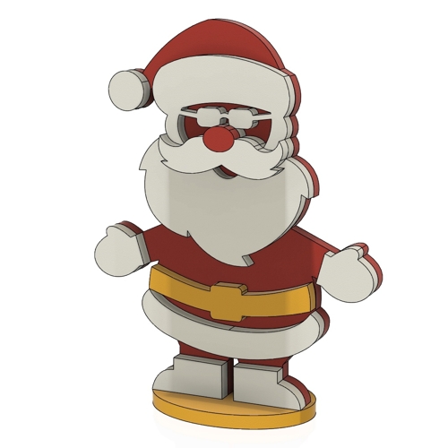 Santa Claus 3d Model Laser Cut Free Vector File