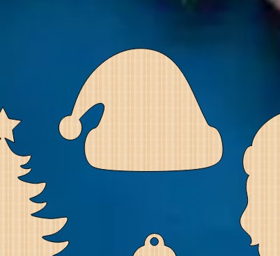 Santa Hat Wood Blank Cutout Laser Cut Free Vector File