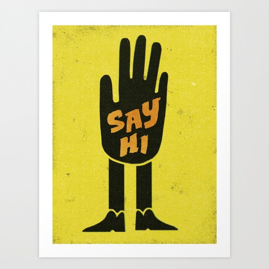Say Hi Wall Art For Laser Cutting Free Vector File