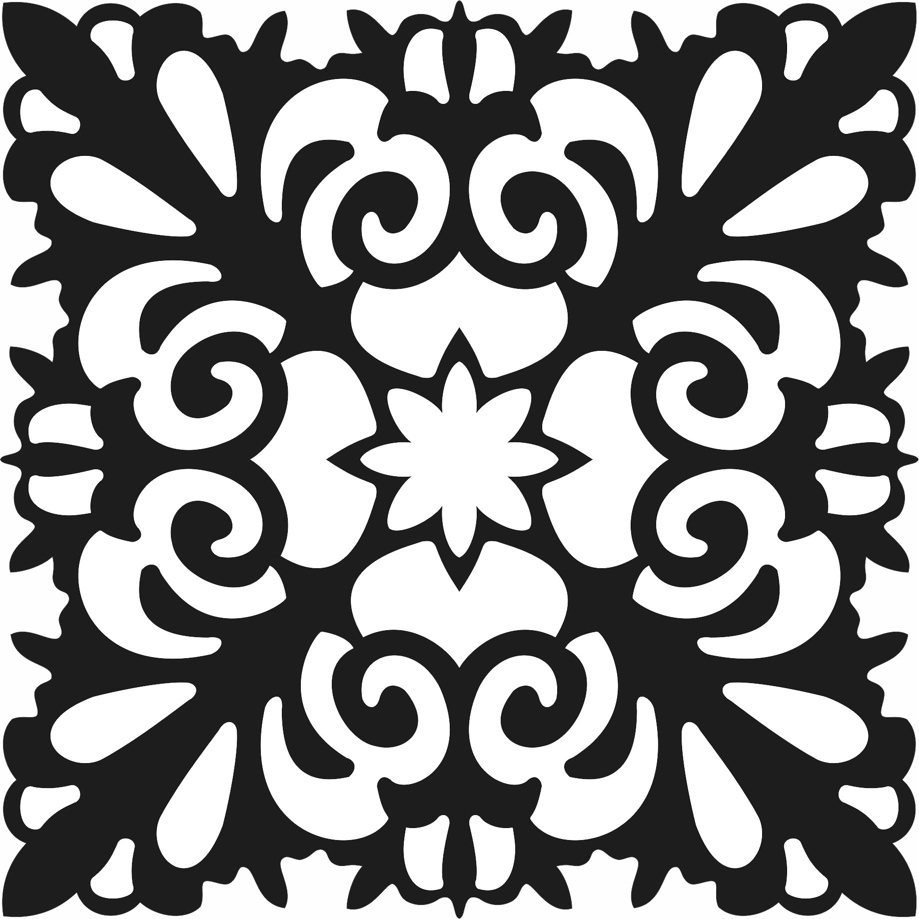 Screen Decorative Pattern Design For Laser Cut Free Vector File