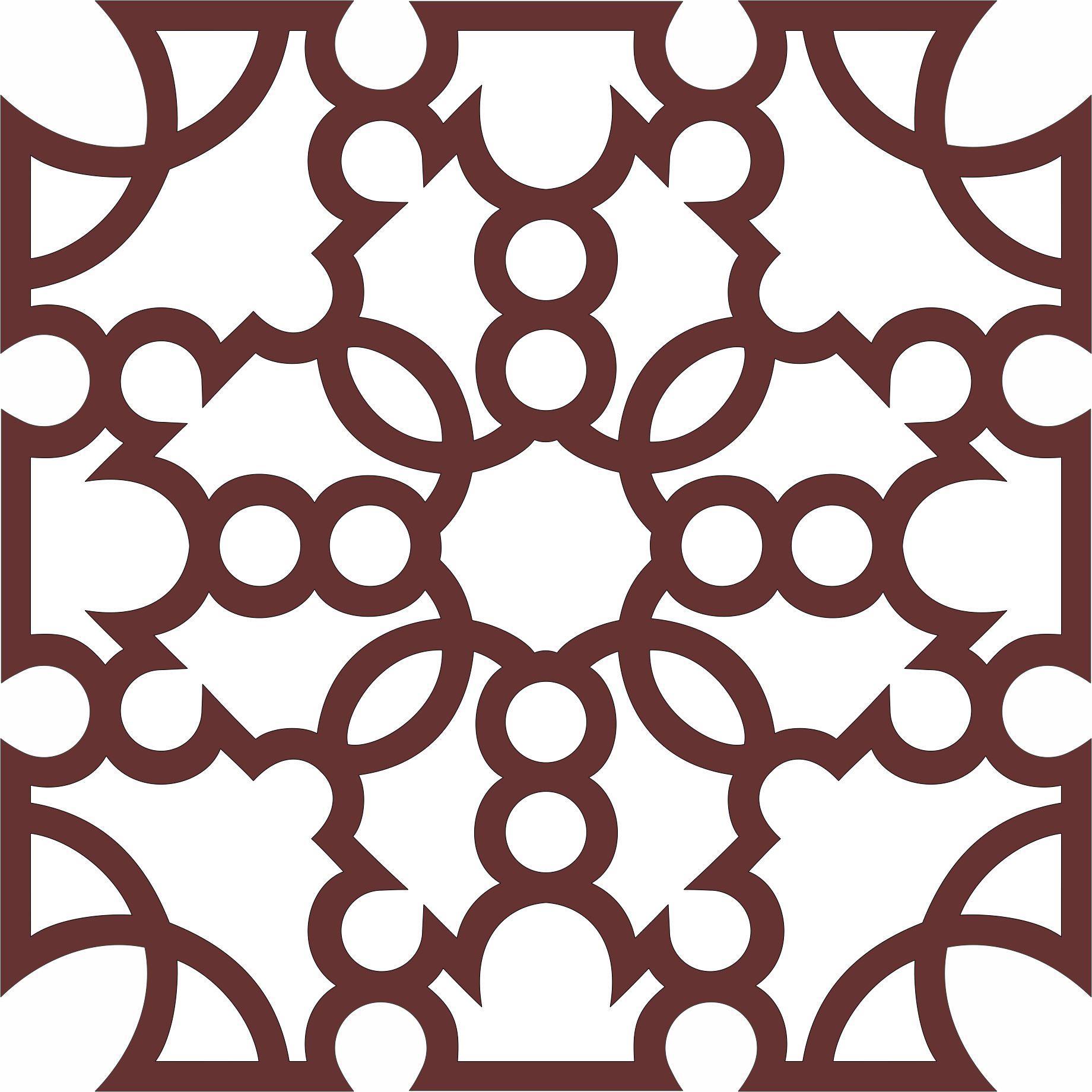 Screen Design Decorative Pattern For Laser Cut Free Vector File