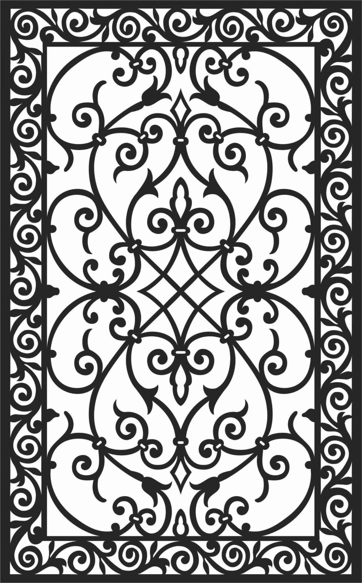 Screen Panel Patterns Seamless 100 Free DXF File Free Download - DXF ...