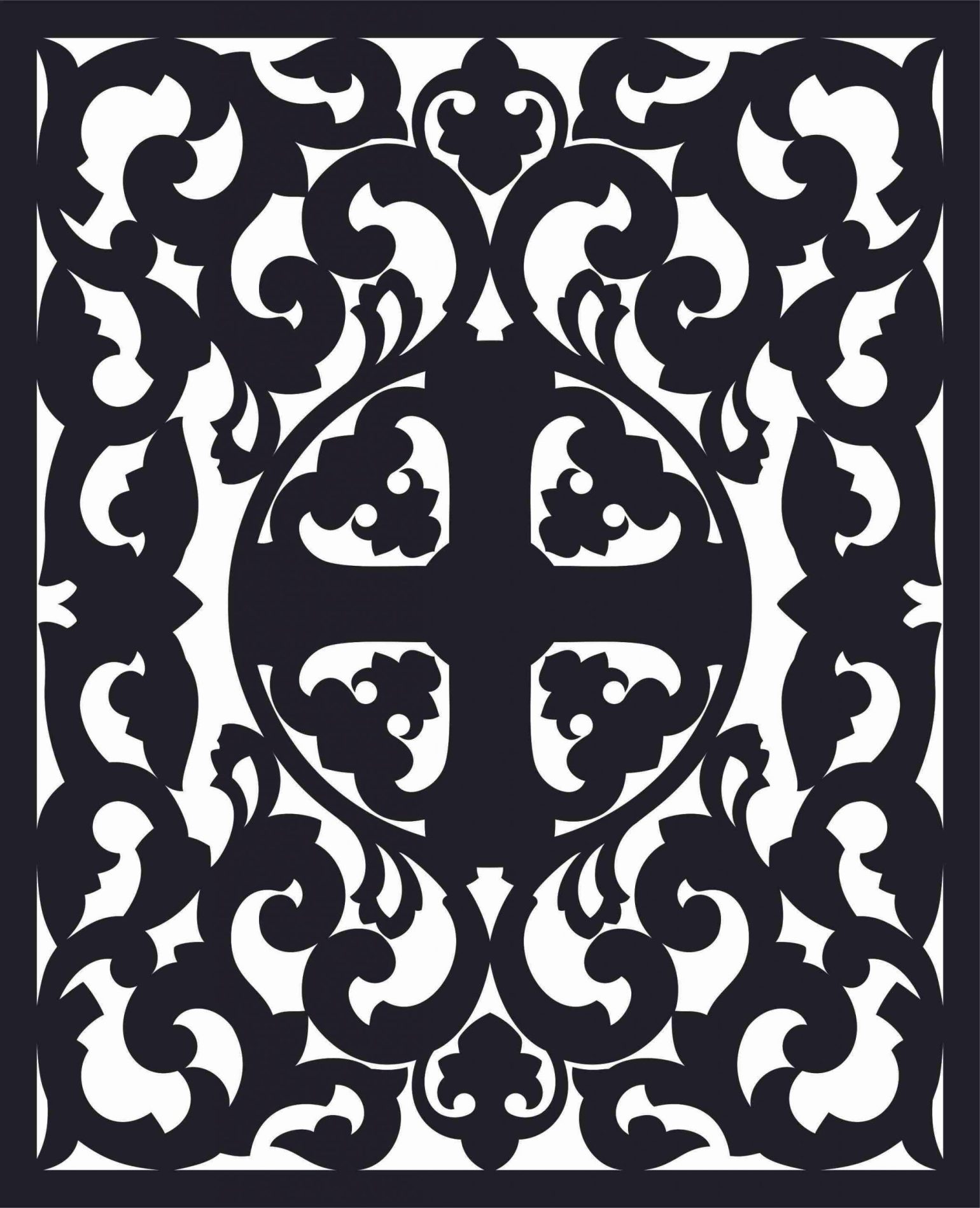 Screen Panel Patterns Seamless 64 Free DXF File