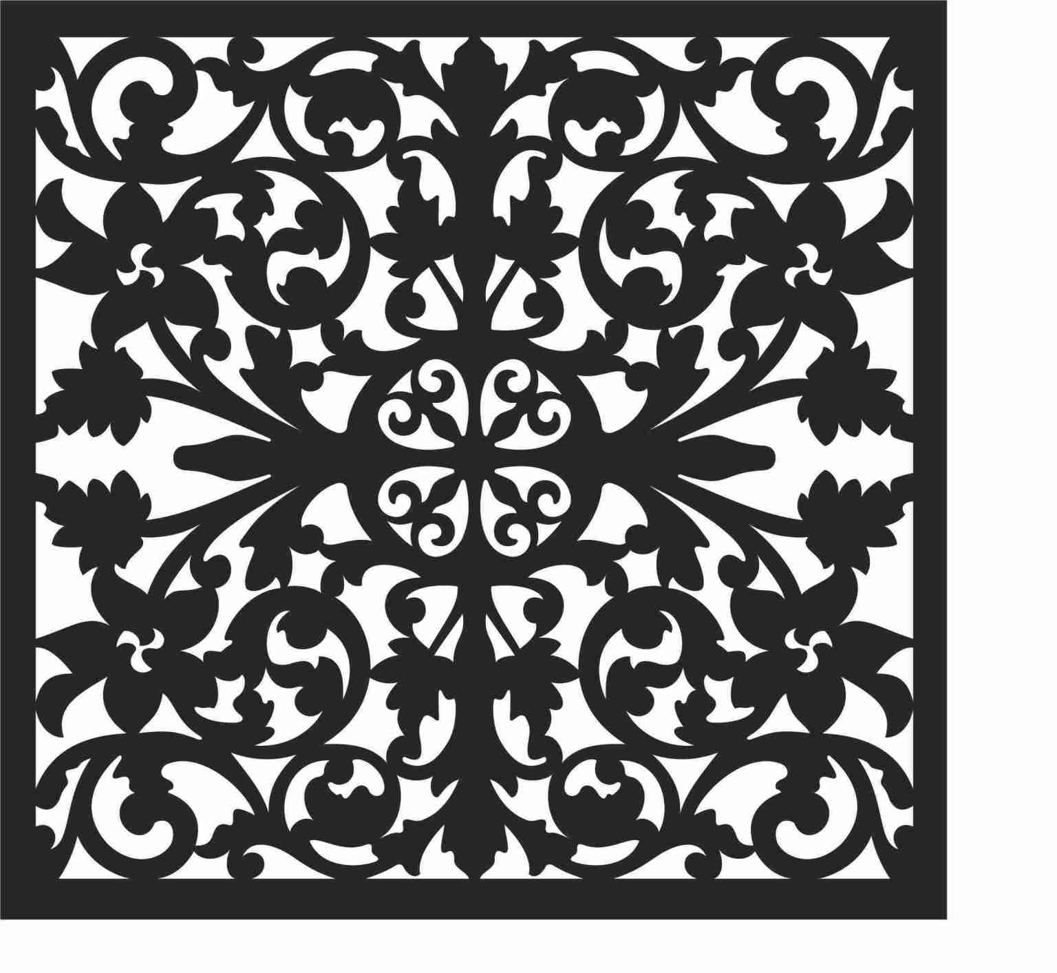 Screen Panel Patterns Seamless 8 Free DXF File