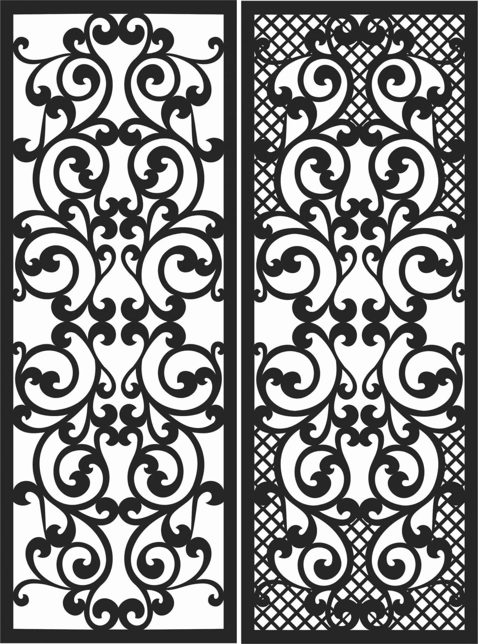 Screen Panel Patterns Seamless 85 Free DXF File