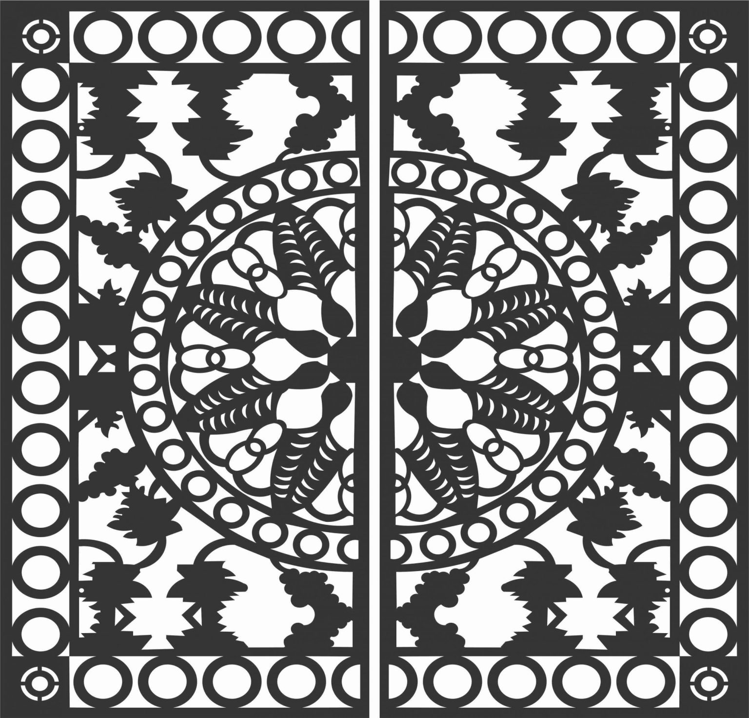 Screen Panel Patterns Seamless 94 Free DXF File