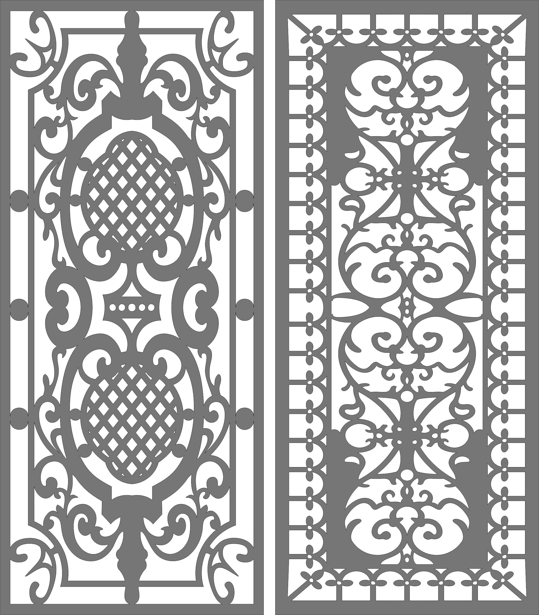 Screen Room Divider Seamless Design Patterns For Laser Cut Free Vector File