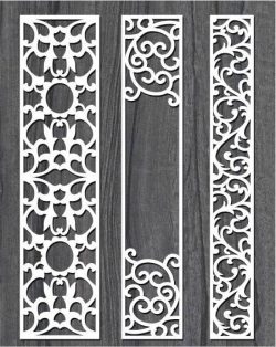 Screen Style Vertical Column For Laser Cut Cnc Free Vector File