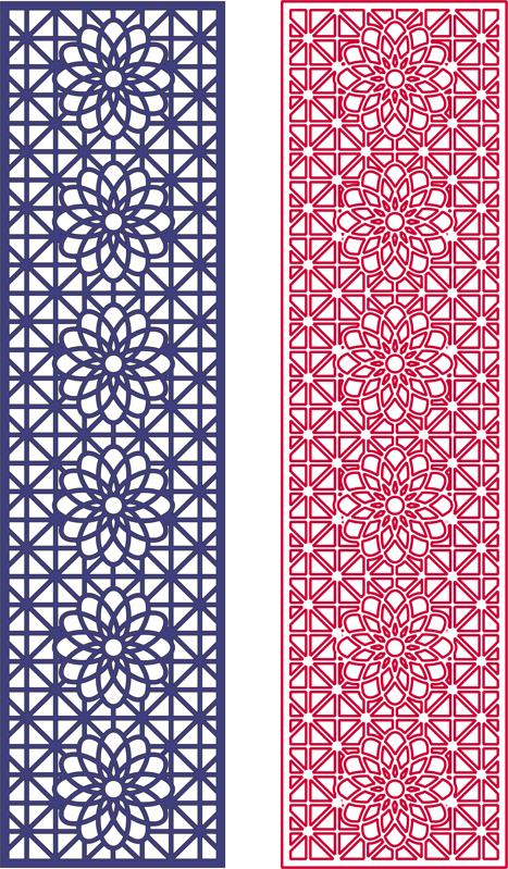 Seamless Curved Star Pattern Design Free DXF File