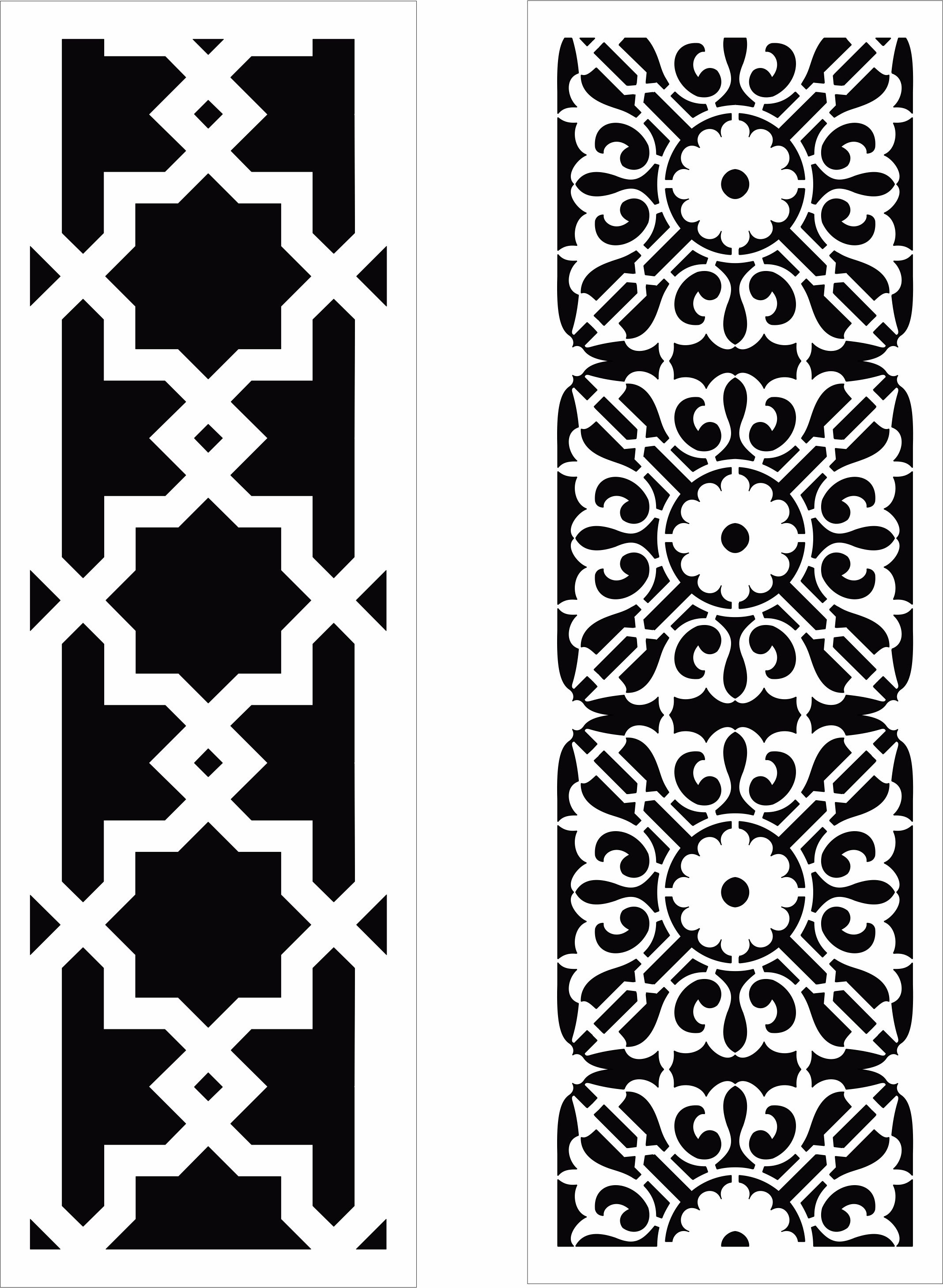 Seamless Grill Set For Laser Cut Free Vector File