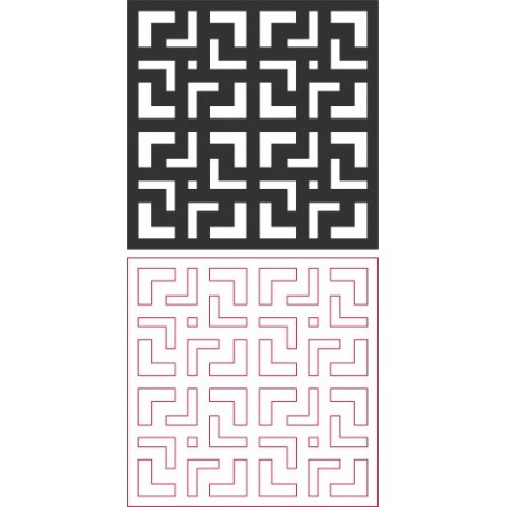 Seamless Maze Pattern Free DXF File