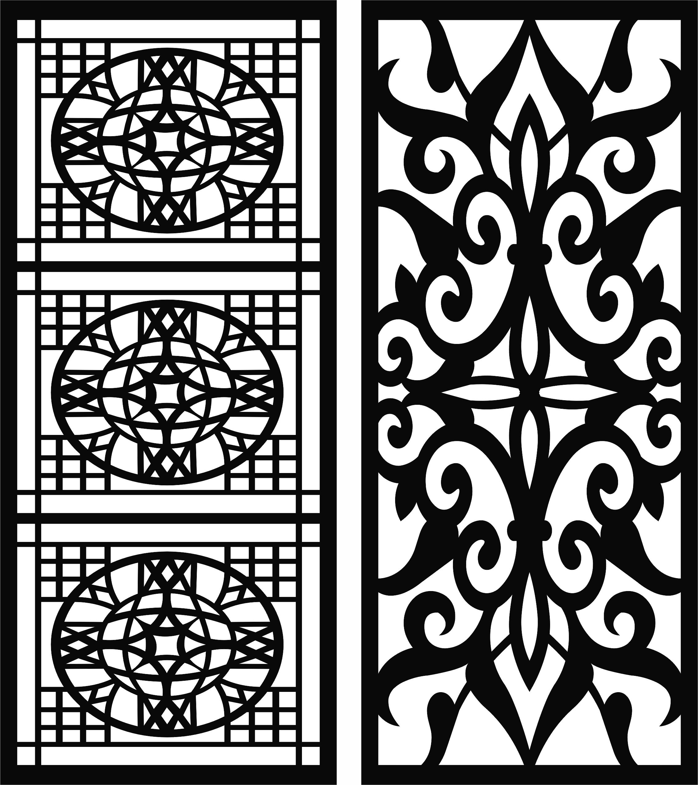 Seamless Room Divider Floral Screen For Laser Cutting Free DXF File