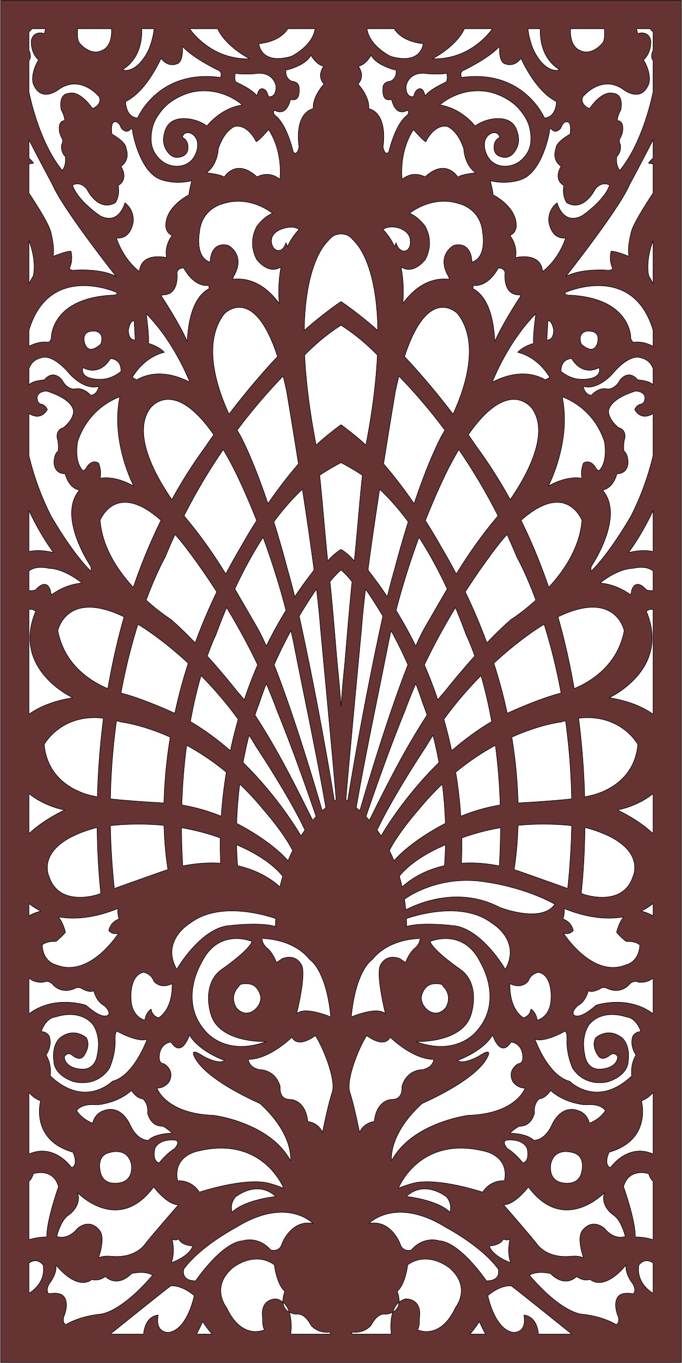 Seamless Separator Jali For Laser Cut Free Vector File