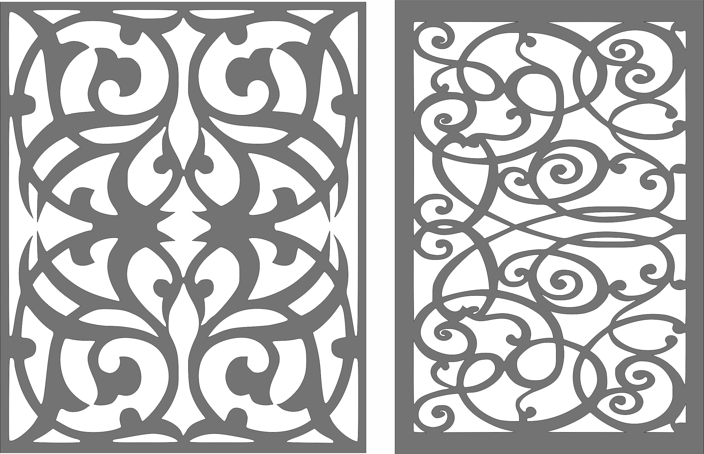 Seamless Separator Lattice Set Free DXF File Free Download - DXF Patterns