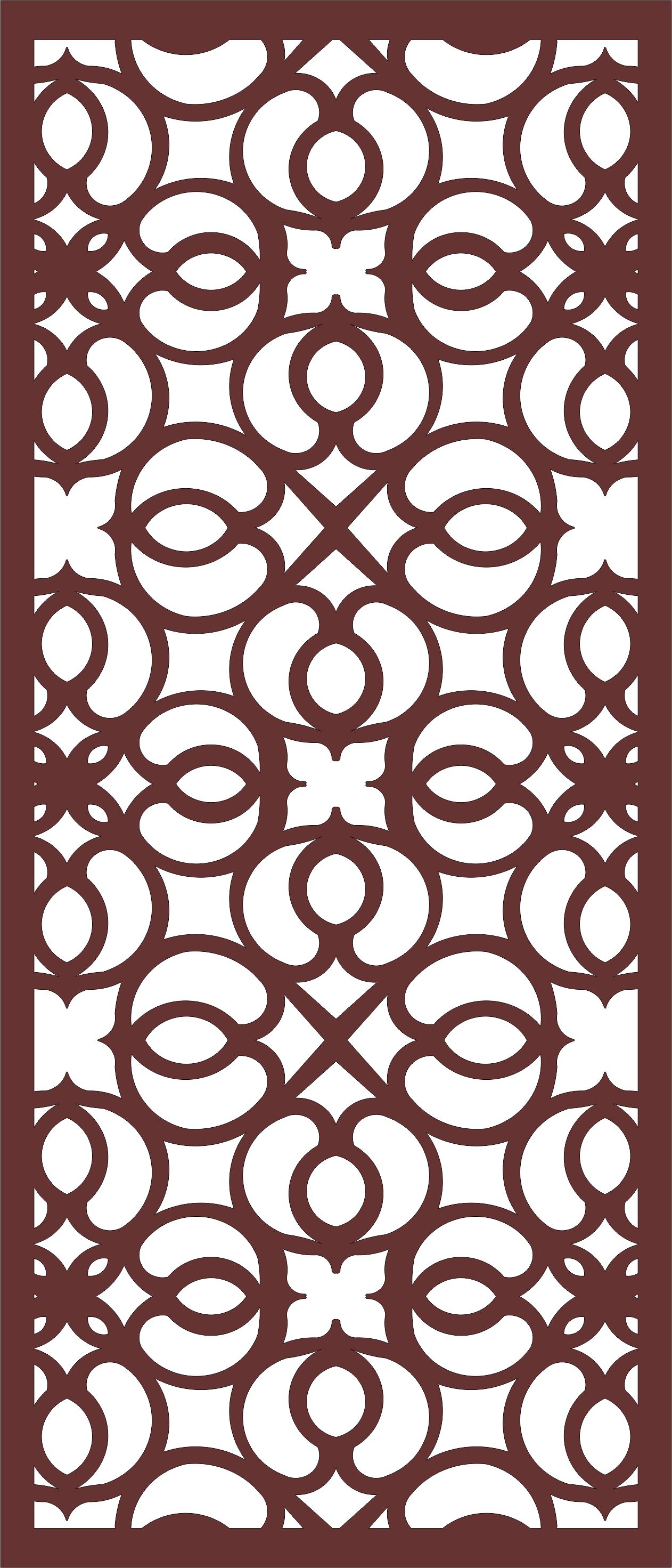 Seamless Separator Screen Pattern For Laser Cutiing Free Vector File