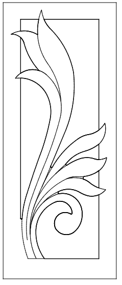 Separator Design Flower Art Free DXF File