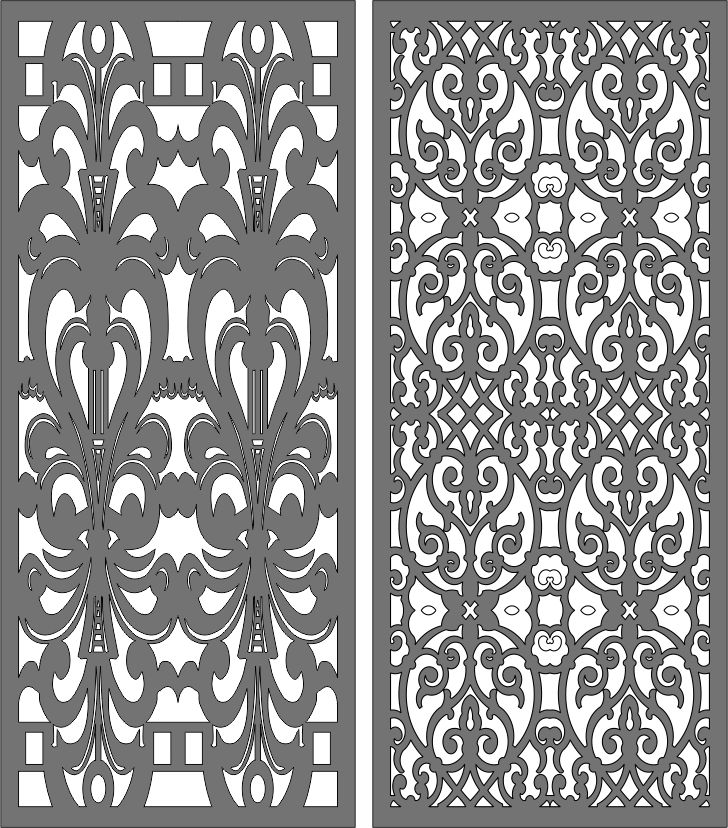 Separator Seamless Screens Set For Laser Cut Free Vector File