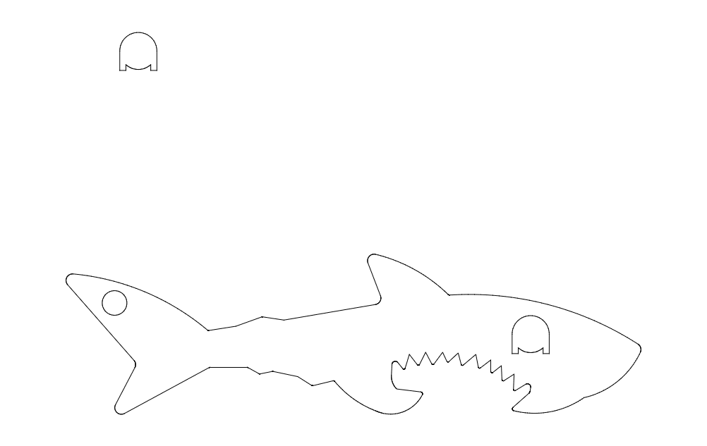 Shark Fish Image Free DXF File