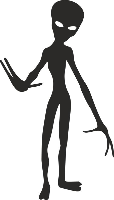 Silhouette Aliens Monster Creature Free DXF File