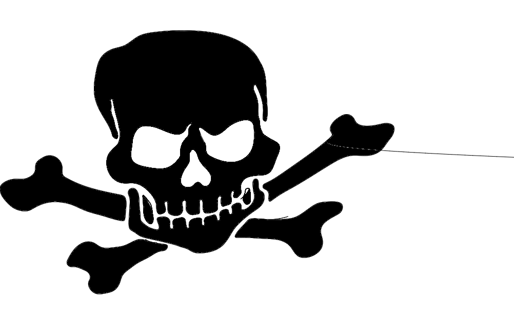 Silhouette Of Skull Free DXF File