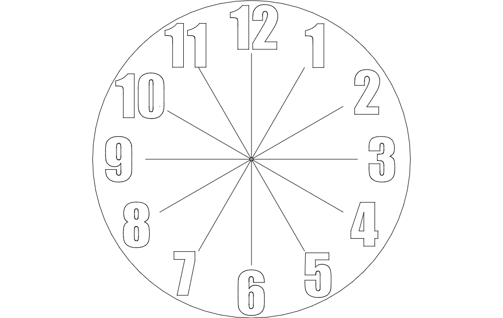 Simple Clock Free DXF File