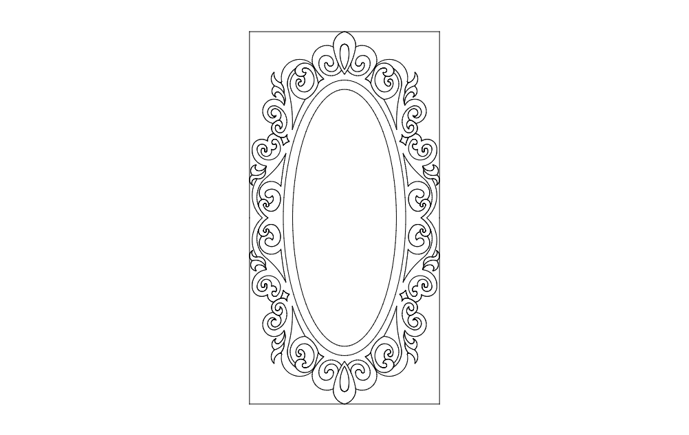 Site Ayna Oval Free DXF File