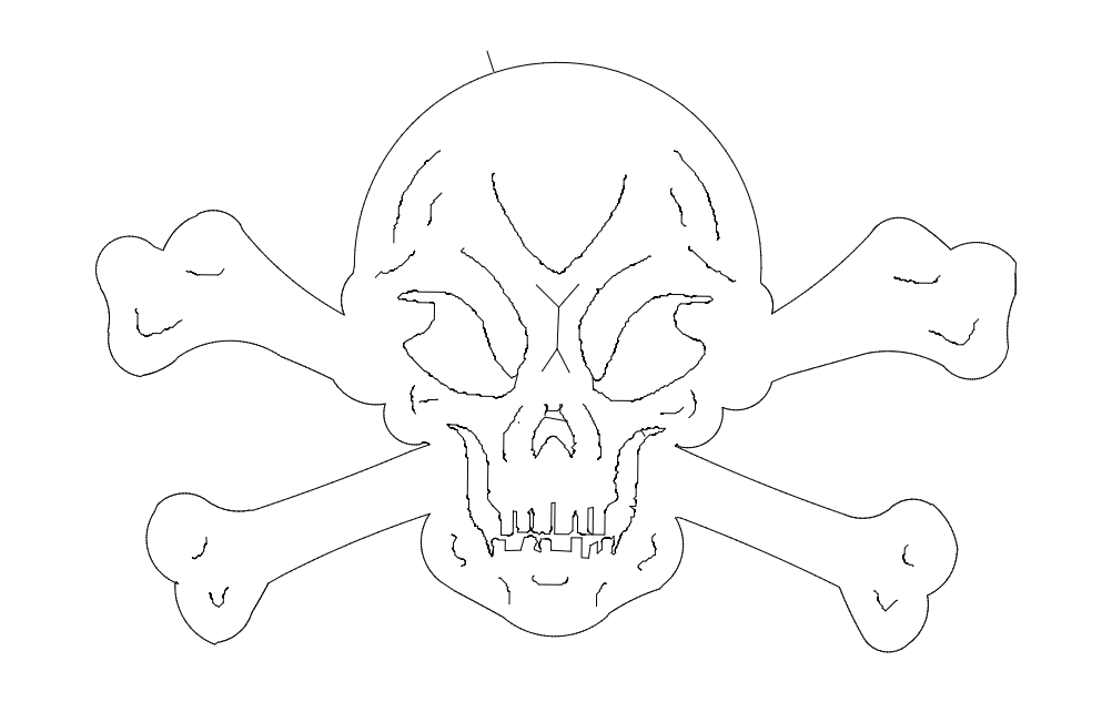 Skull And Crossbones Free DXF File