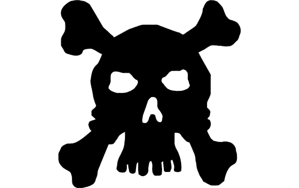 Skull Silhouette Free DXF File
