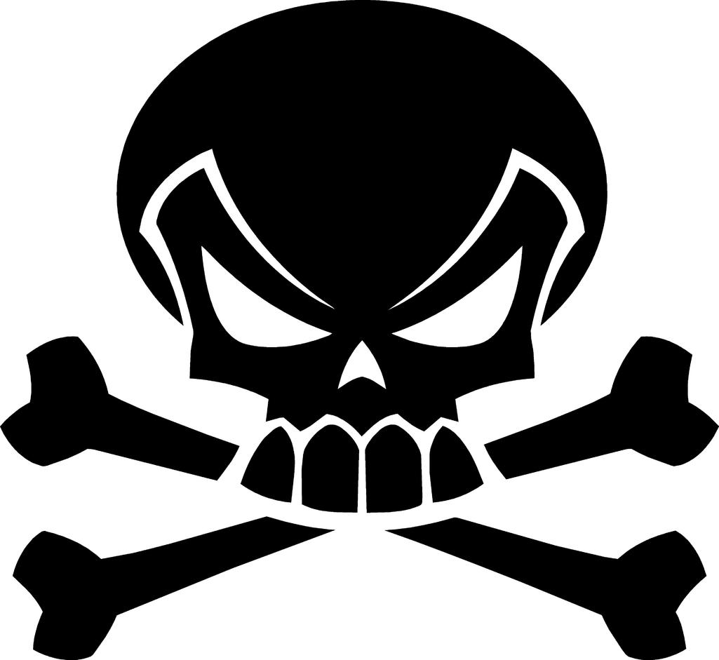 Skull Silhouette Head Bones Free DXF File