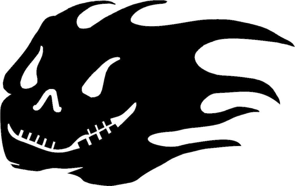 Skull Silhouette Horror Free DXF File