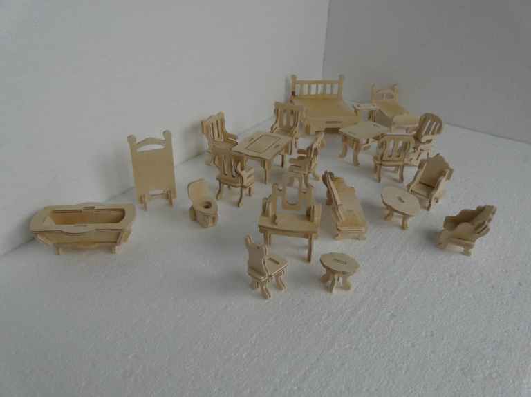 Small Furniture Set For Laser Cutting Free Vector File