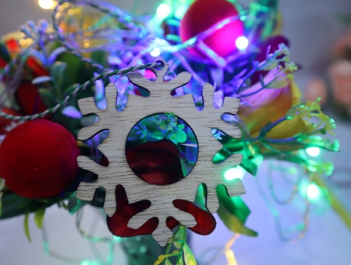 Snowflake Christmas Ornament Laser Cut Free Vector File