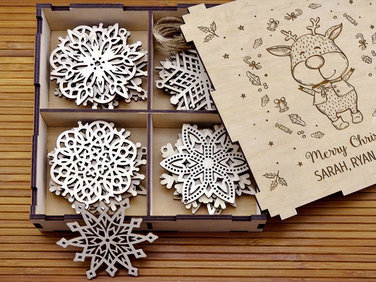 Snowflakes New Year For Laser Cut Free Vector File