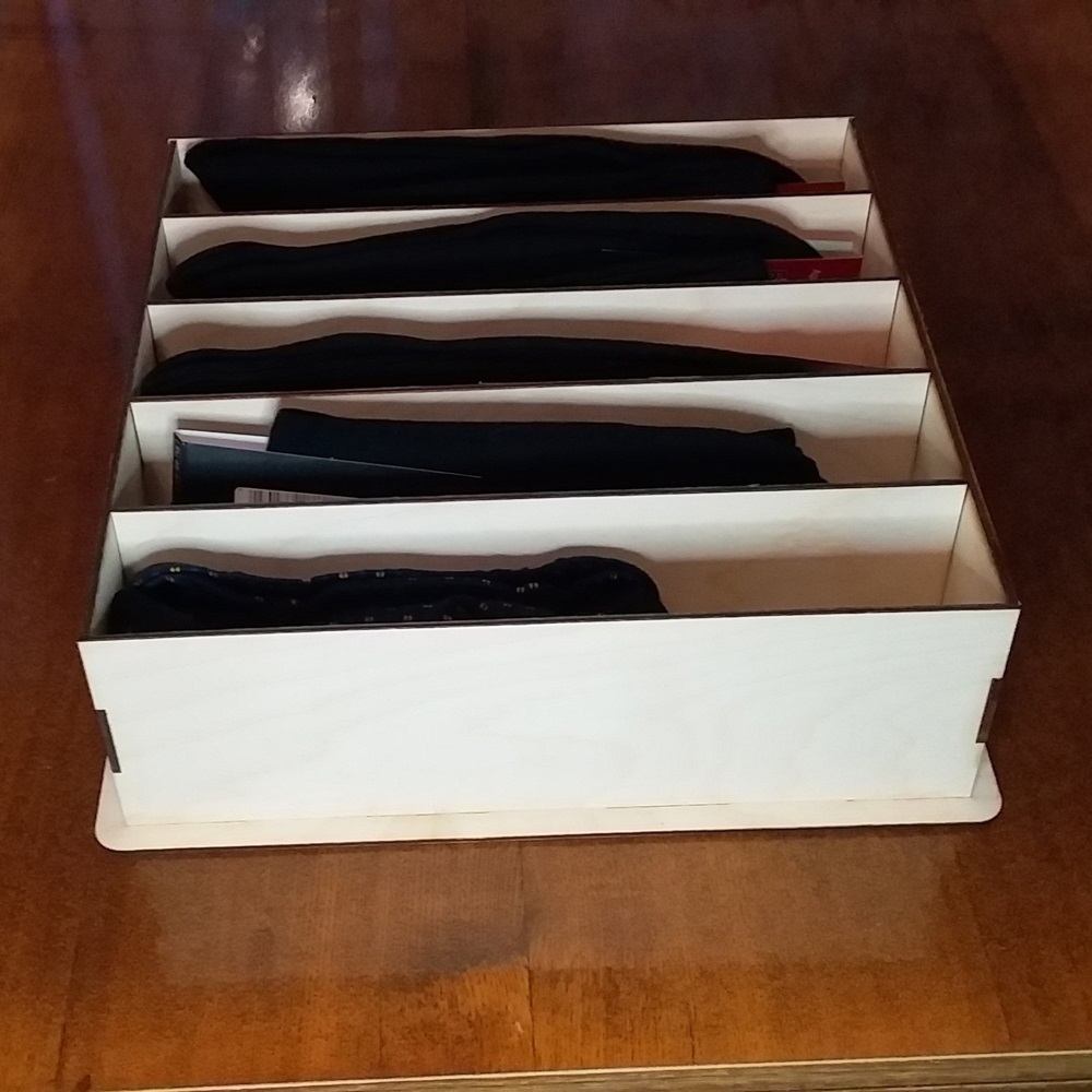 Socks Storage Organizer Box For Laser Cut Free Vector File
