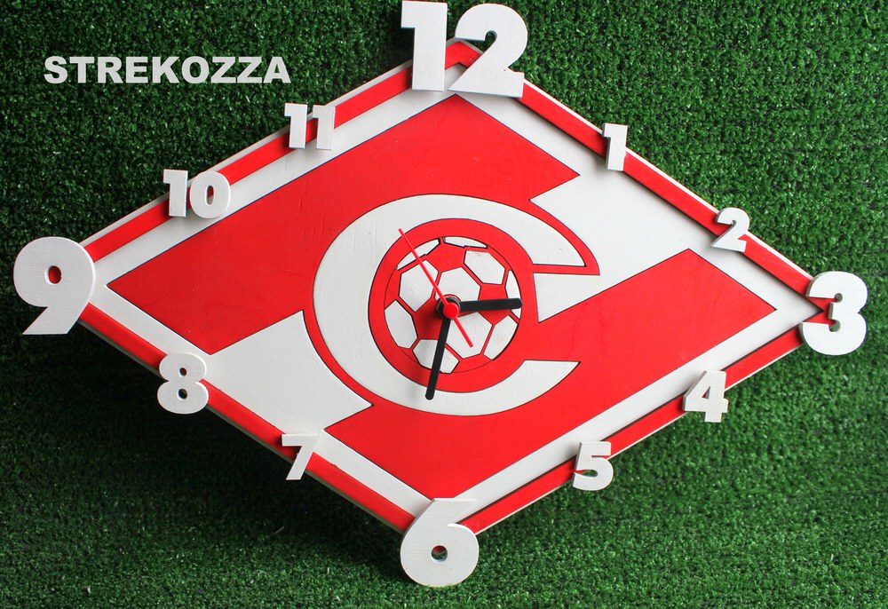 Spartak Clock For Laser Cut Free Vector File